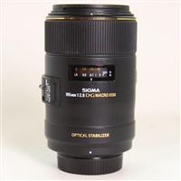 Used Sigma 105mm f/2.8 EX DG OS HSM Macro Lens Nikon F
