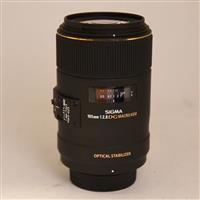 Used Sigma 105mm f/2.8 EX DG OS HSM Macro Lens Nikon F