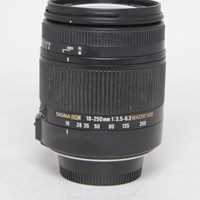 Used Sigma 18-250mm f/3.5-6.3 DC Macro OS HSM Lens Nikon F