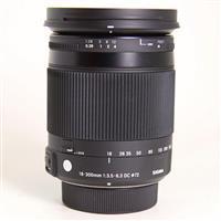 Used Sigma 18-300mm f/3.5-6.3 DC Macro OS HSM Contemporary Lens Nikon F