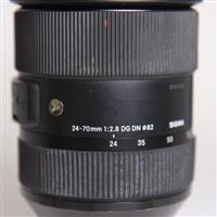 Used Sigma 24-70 f/2.8 Mirrorless Lens DG DN Art- E-Mount Lens