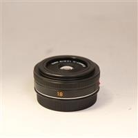 Used Leica Elmarit TL 18 mm f/2.8 ASPH Pancake Lens Black Anodised