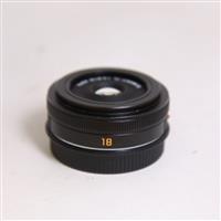 Used Leica Elmarit TL 18 mm f/2.8 ASPH Pancake Lens Black Anodised