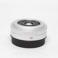 Used Leica Elmarit TL 18 mm f/2.8 ASPH Pancake Lens Silver Anodised
