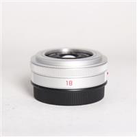 Used Leica Elmarit TL 18 mm f/2.8 ASPH Pancake Lens Silver Anodised