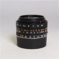 Used Leica Elmarit M 28mm f/2.8 ASPH Lens Black Anodised