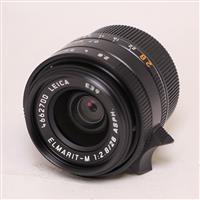 Used Leica Elmarit M 28mm f/2.8 ASPH Lens Black Anodised
