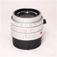 Used Leica Summicron M 35mm f/2 ASPH Lens Silver Anodised 11674