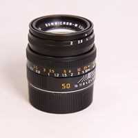 Used Leica Summicron M 50mm f/2 Lens Black Anodised