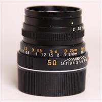 Used Leica Summicron M 50mm f/2 Lens Black Anodised