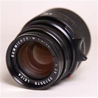 Used Leica Summicron M 50mm f/2 Lens Black Anodised