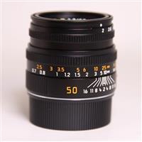 Used Leica Summicron M 50mm f/2 Lens Black Anodised