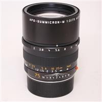 Used Leica APO Summicron M 75mm f/2 ASPH Lens Black Anodised