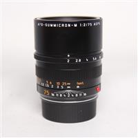 Used Leica APO Summicron M 75mm f/2 ASPH Lens Black Anodised
