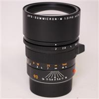 Used Leica APO Summicron-M 90mm f/2 ASPH Lens Black Anodised