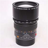 Used Leica APO Summicron-M 90mm f/2 ASPH Lens Black Anodised
