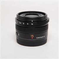 Used Panasonic Leica DG Summilux 15mm f/1.7 ASPH Lens Black