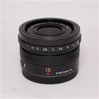 Used Panasonic Leica DG Summilux 15mm f/1.7 ASPH Lens Black