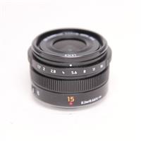 Used Panasonic Leica DG Summilux 15mm f/1.7 ASPH Lens Black