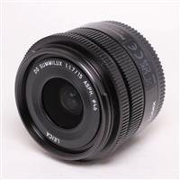 Used Panasonic Leica DG Summilux 15mm f/1.7 ASPH Lens Black