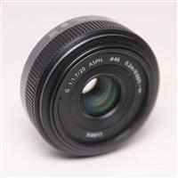 Used Panasonic Lumix 20mm f/1.7 Pancake ASPH Micro 4/3