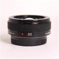 Used Panasonic Lumix G 20mm f/1.7 II ASPH Pancake Lens Black