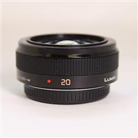 Used Panasonic Lumix G 20mm f/1.7 II ASPH Pancake Lens Black
