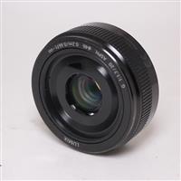 Used Panasonic Lumix G 20mm f/1.7 II ASPH Pancake Lens Black