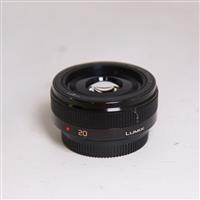 Used Panasonic Lumix G 20mm f/1.7 II ASPH Pancake Lens Black