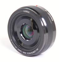 Used Panasonic Lumix G 20mm f/1.7 II ASPH Pancake Lens Black