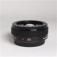 Used Panasonic Lumix G 20mm f/1.7 II ASPH Pancake Lens Black