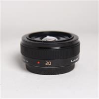 Used Panasonic Lumix G 20mm f/1.7 II ASPH Pancake Lens Black