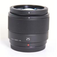 Used Panasonic Lumix G 25mm f/1.7 ASPH Lens Black