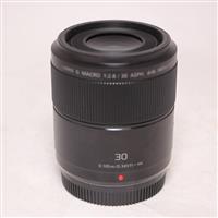 Used Panasonic Lumix G Macro 30mm f/2.8 ASPH MEGA O.I.S. Lens Black