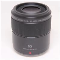 Used Panasonic Lumix G Macro 30mm f/2.8 ASPH MEGA O.I.S. Lens Black