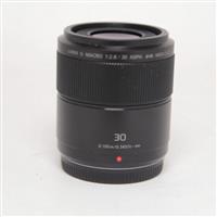 Used Panasonic Lumix G Macro 30mm f/2.8 ASPH MEGA O.I.S. Lens Black
