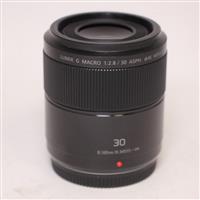 Used Panasonic Lumix G Macro 30mm f/2.8 ASPH MEGA O.I.S. Lens Black