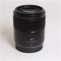 Used Panasonic Lumix G Macro 30mm f/2.8 ASPH MEGA O.I.S. Lens Black