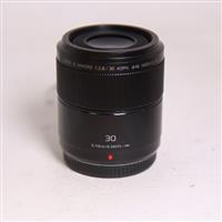 Used Panasonic Lumix G Macro 30mm f/2.8 ASPH MEGA O.I.S. Lens Black