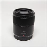 Used Panasonic Lumix G Macro 30mm f/2.8 ASPH MEGA O.I.S. Lens Black