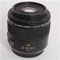 Used Panasonic Leica DG Macro-Elmarit 45mm f/2.8 ASPH MEGA O.I.S. Lens