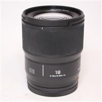 Used Panasonic Lumix S 18mm f/1.8 Lens For L Mount
