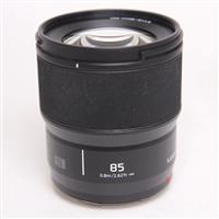 Used Panasonic Lumix S 85mm f/1.8 Prime Lens For L Mount