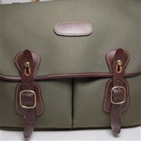 Used Billingham Hadley One sage fibrenyte/chocolate bag