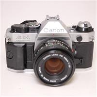 Used Canon AE-1 Program 35mm Film Camera & Canon 50mm f/1.8 FD Lens