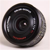 Used Voigltander 28mm f/2.8 Color Skopar SL-Il N Lens