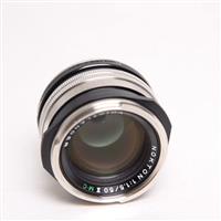 Used Voigtlander 50mm f1.5 II VM ASPH Vintage Line Nokton Nickel SC - M Mount