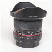 Used Samyang 12mm f/2.8 NCS fisheye Lens EF Mount