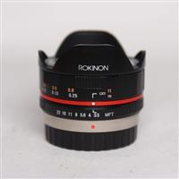 Used Rokinon 7.5mm F3.5 Wide Angle Fisheye Lens